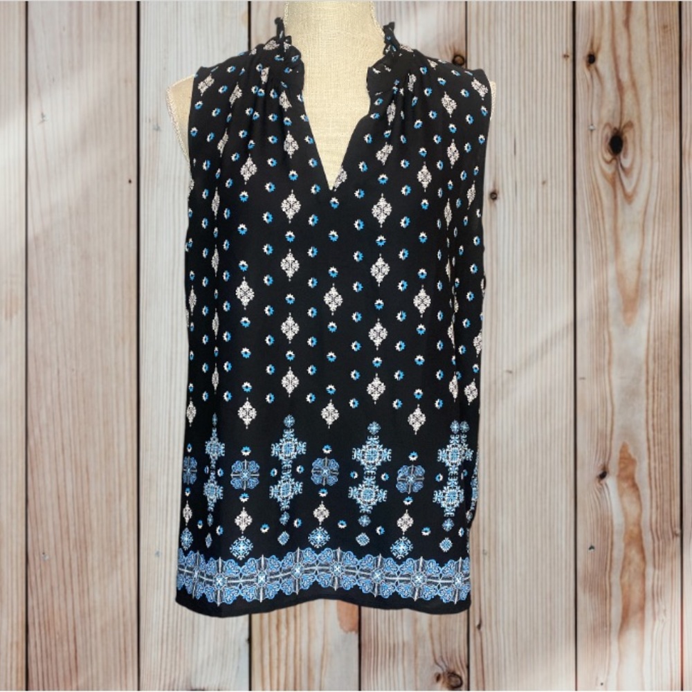 Ann Taylor Printed Sleeveless Blouse